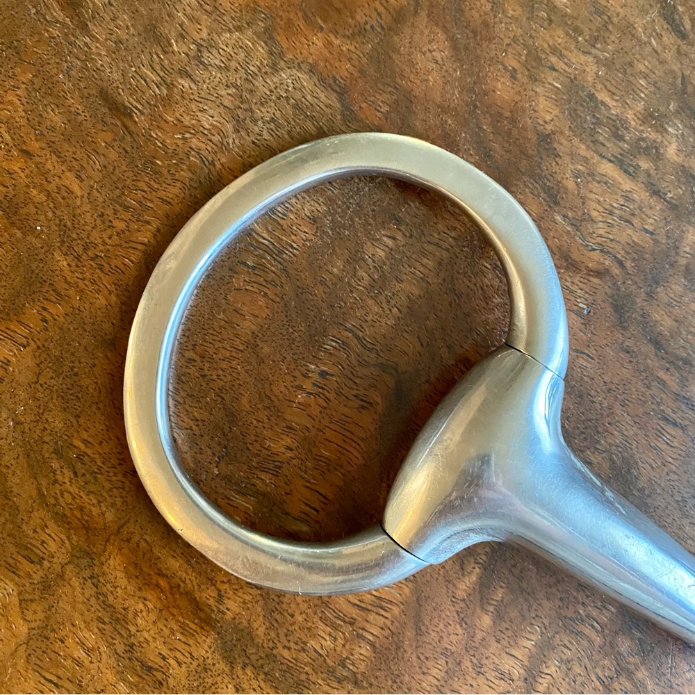 English Snaffle Bit Eggbutt Hollow Mouth Horse Riding Size 5.25” - Picture 5 of 7